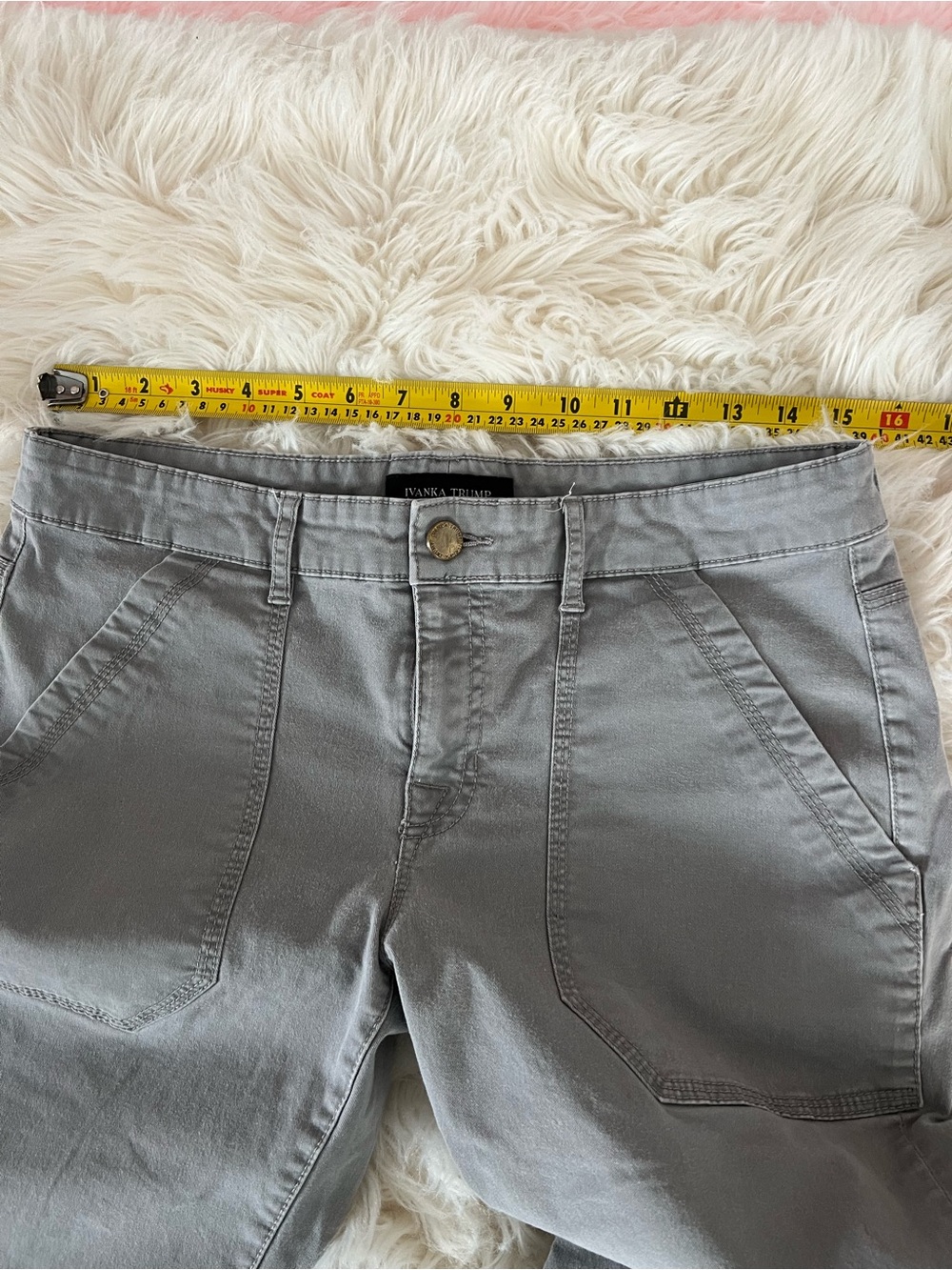 Ivanka Trump Gray Ankle Zip Skinny Pants — Utility Cargo Style - Picture 9 of 13
